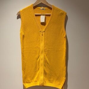 Sunshine You Can Zip Up | NWT Italian Cotton Vest
